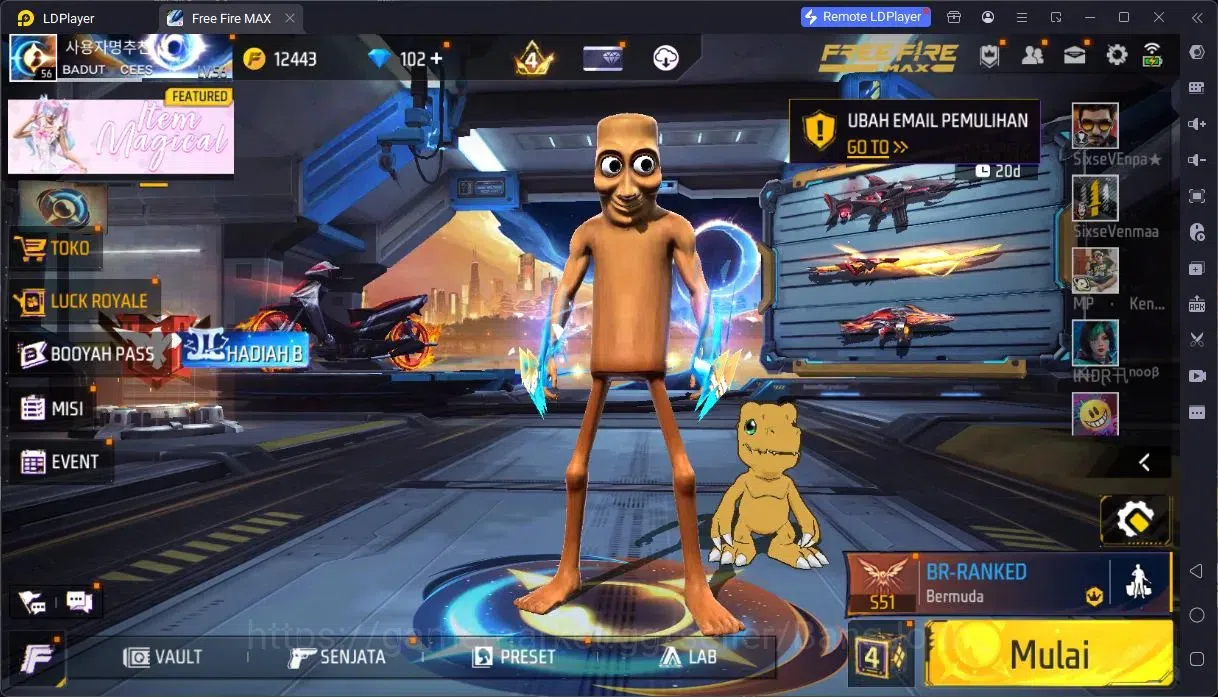Free Fire Accounts Indonesia | Vault 736 | 3 Evo(SCAR,Thompson,Tinju) image 1