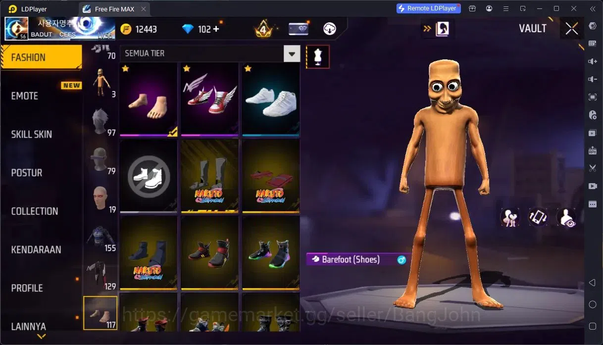 Free Fire Accounts Indonesia | Vault 736 | 3 Evo(SCAR,Thompson,Tinju) image 15
