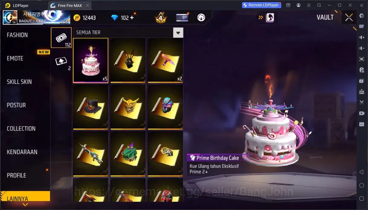 Free Fire Accounts Indonesia | Vault 736 | 3 Evo(SCAR,Thompson,Tinju) image 18