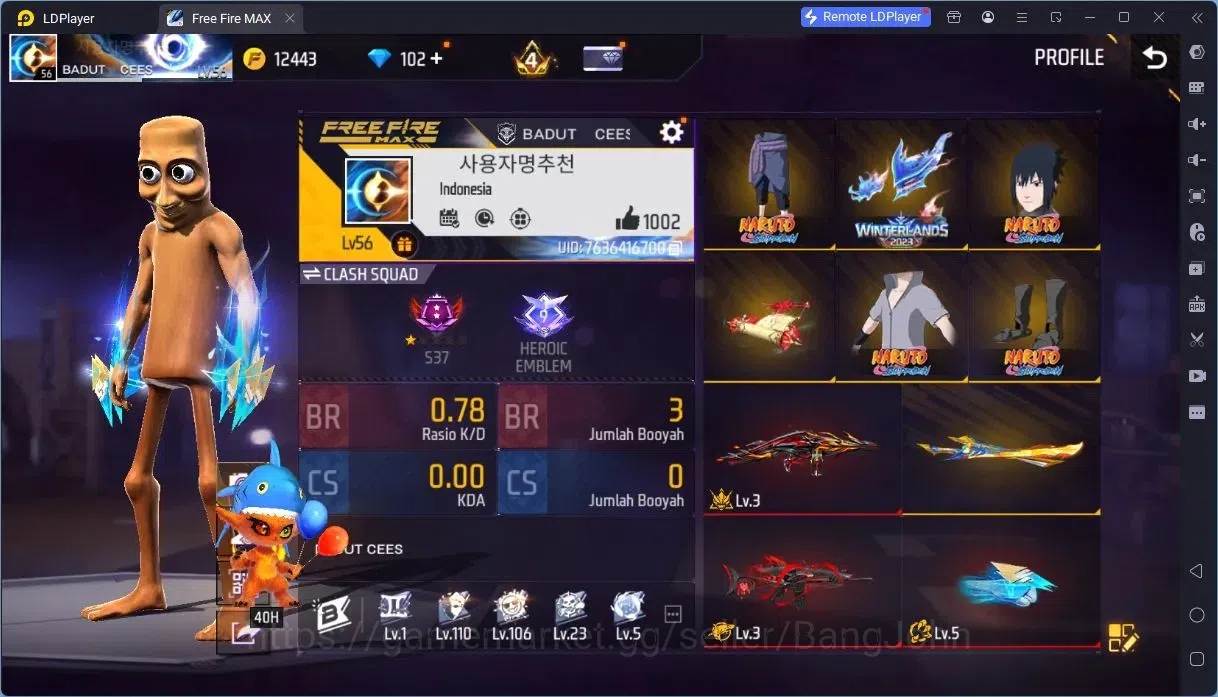 Free Fire Accounts Indonesia | Vault 736 | 3 Evo(SCAR,Thompson,Tinju) image 19