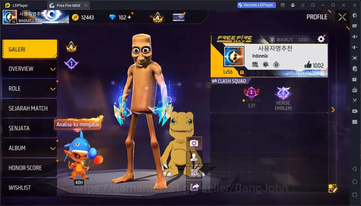 Free Fire Accounts Indonesia | Vault 736 | 3 Evo(SCAR,Thompson,Tinju) image 2