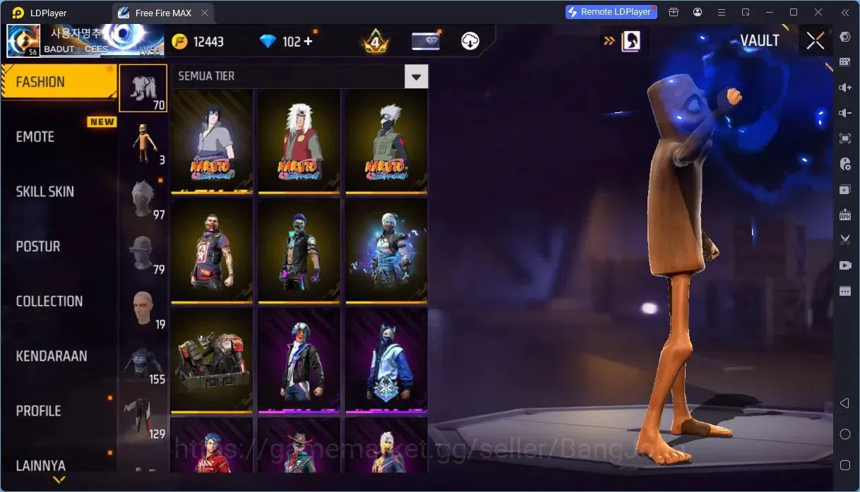 Free Fire Accounts Indonesia | Vault 736 | 3 Evo(SCAR,Thompson,Tinju) image 8