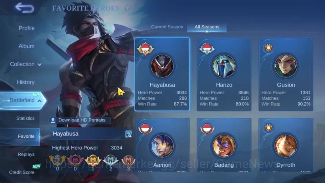 Mobile Legends: Bang Bang Accounts Hero 80|Skin 147|CC Badang,Lbox Haya,Msc Leomord,T image 10