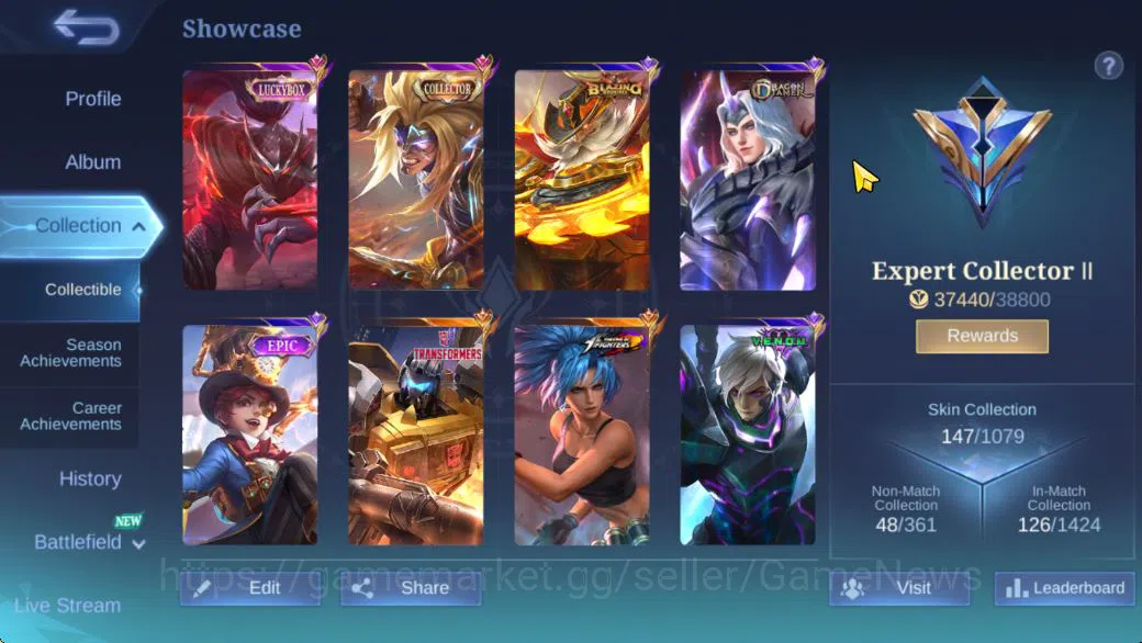 Mobile Legends: Bang Bang Accounts Hero 80|Skin 147|CC Badang,Lbox Haya,Msc Leomord,T image 2