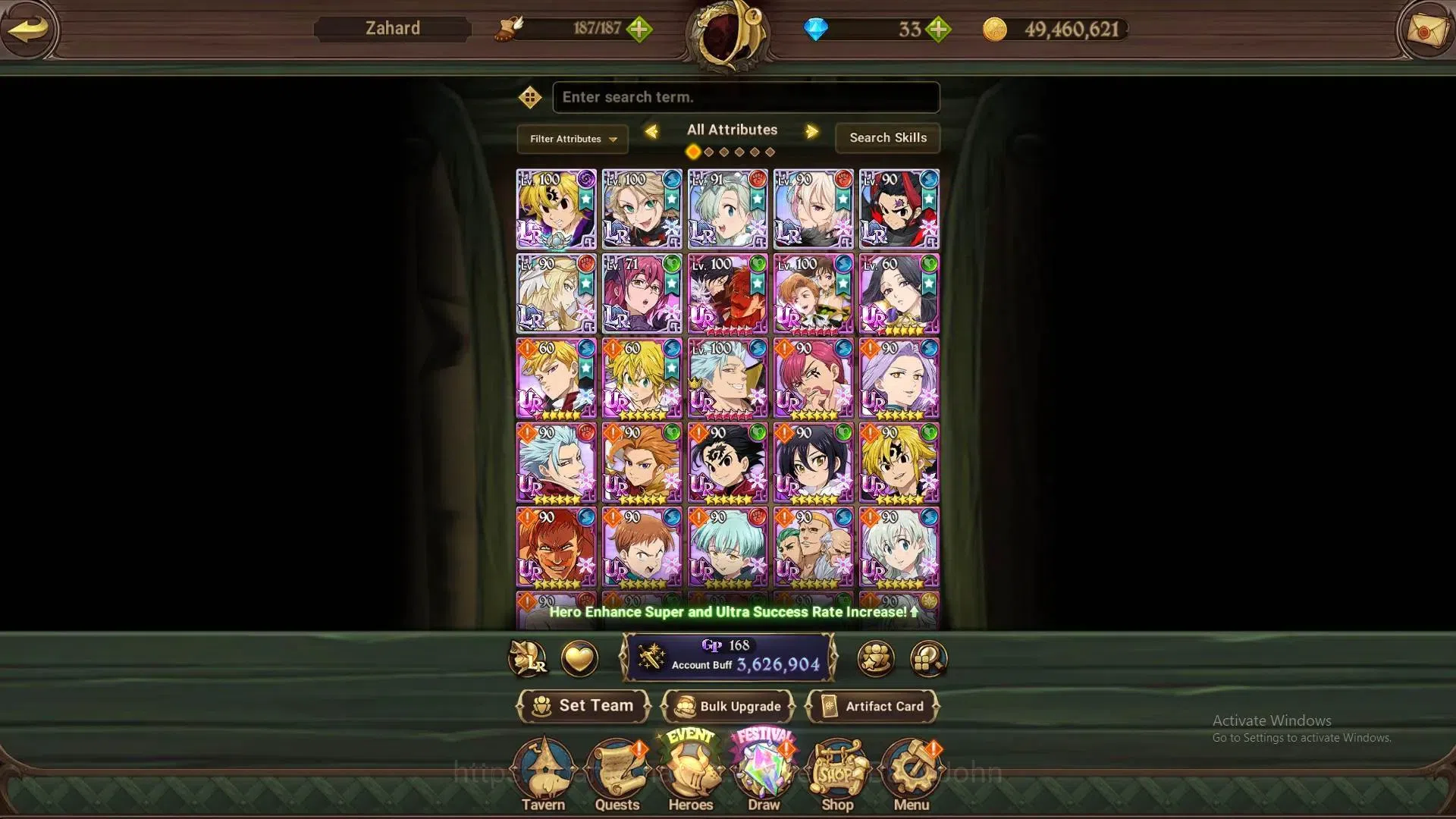 The Seven Deadly Sins: Grand Cross Accounts Global |3.6M CC|7 LR+7 UR|LR Nemesis Meliodas 6/6, image 12