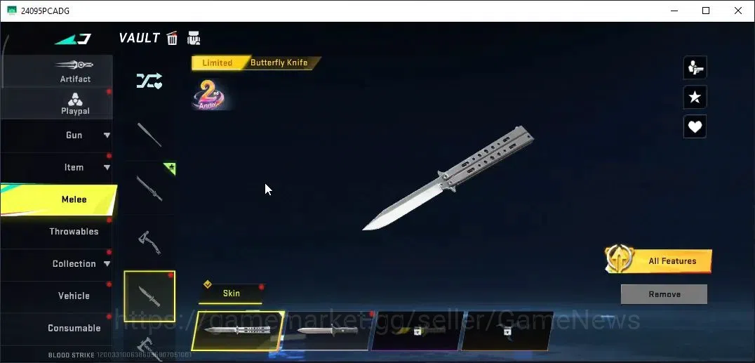 Blood Strike Accounts ASIA|Limited MELEE [Butterfly Knife]|Ultra [Origin image 13