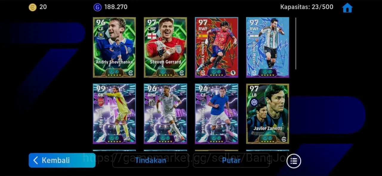 eFootball Accounts Mobile|PW 3181|Epic Shevchenko,Gerrard,Zanetti,Dio image 9