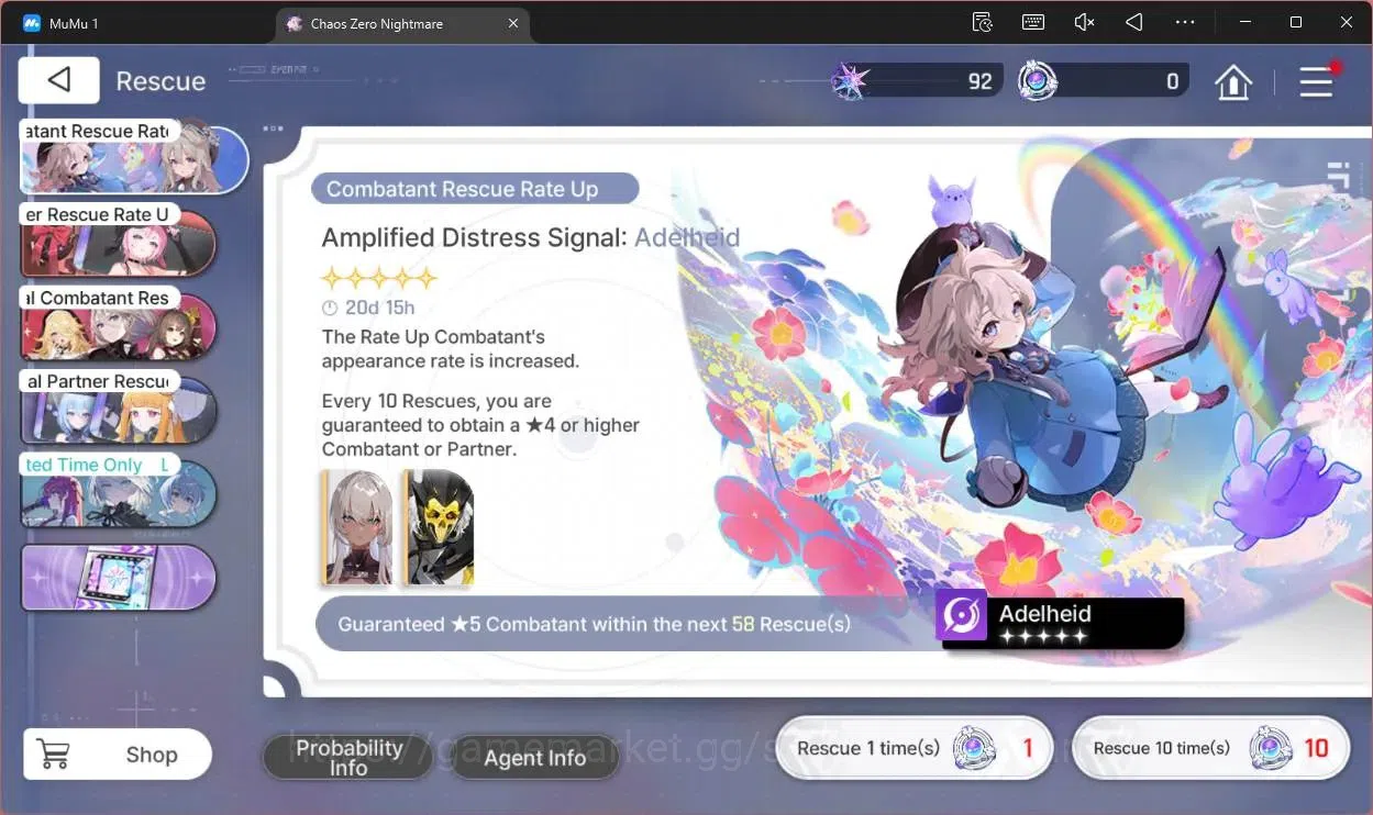 Chaos Zero Nightmare Accounts ASIA | Lv54 | 7 SSR | Heidemarie ME 2 | Selector O image 11