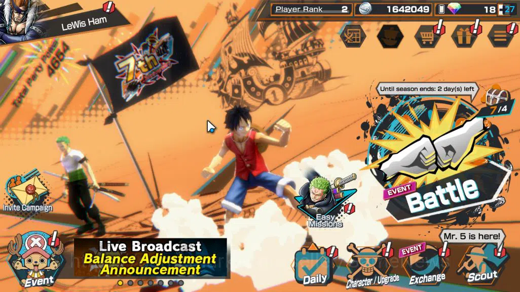 Global|4 EX|Raid Onigashima Roronoa Zoro,Battle Of Monster Onigashima Kaido,Olin The Oiran,Etc|Rank2|LogBandai|CheckSS(OPBR1822) One Piece Bounty Rush Accounts Starter Global|4 EX|Raid Onigashima Roronoa Zoro,Battle Of Monster Onigashima Kaido,Olin The