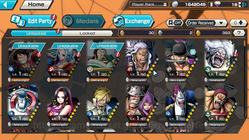 One Piece Bounty Rush Accounts Starter Global|4 EX|Raid Onigashima Roronoa Zoro,Battle Of Monster Onigashima Kaido,Olin The 4