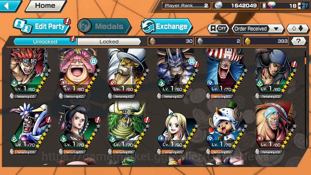 One Piece Bounty Rush Accounts Starter Global|4 EX|Raid Onigashima Roronoa Zoro,Battle Of Monster Onigashima Kaido,Olin The 5
