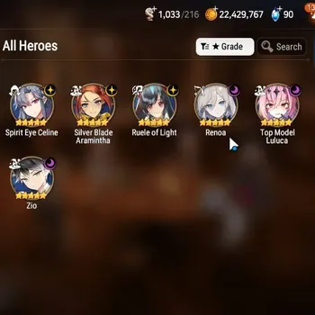 Epic Seven Accounts Starter Global Unverif|Fresh Starter|6 ML(Zio,Ruele,Renoa,SECeline,SBAra Etc.)|Theater Locked|PoH