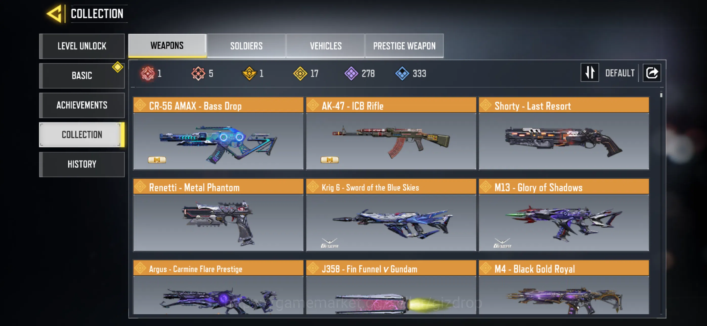 Call of Duty: Mobile Accounts 5 mythics  | 17 leggy | prestige weapon| 1 leggy s image 2