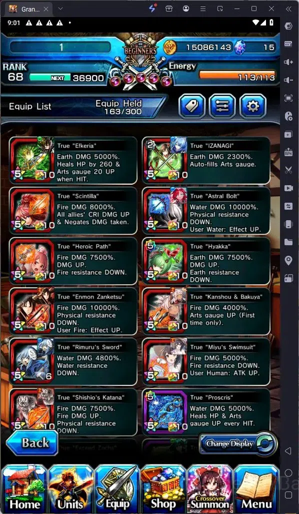 Grand Summoners Accounts Global | Rank 68 | Demon Edge Berwick LV120 TW, De image 10