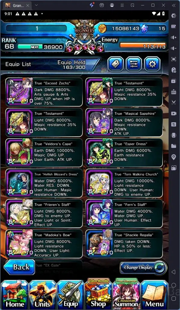 Grand Summoners Accounts Global | Rank 68 | Demon Edge Berwick LV120 TW, De image 11