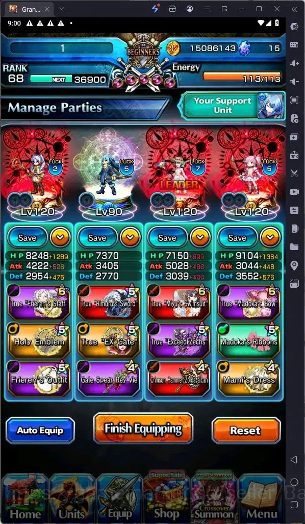 Grand Summoners Accounts Global | Rank 68 | Demon Edge Berwick LV120 TW, De image 8