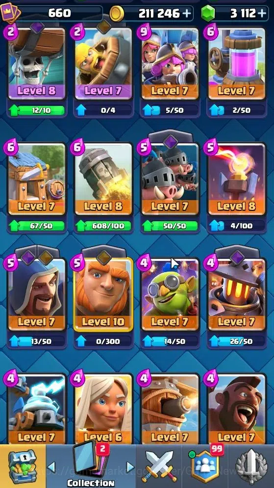 Clash Royale Accounts KTL 10|Trophy 3212|Card 52|1 Hero 3 EVO 10 Epic 20 image 18