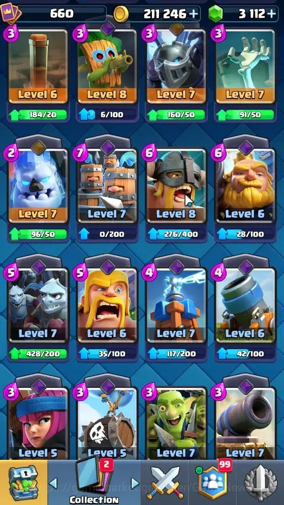 Clash Royale Accounts KTL 10|Trophy 3212|Card 52|1 Hero 3 EVO 10 Epic 20 image 20