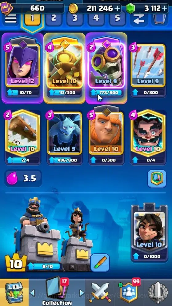 Clash Royale Accounts KTL 10|Trophy 3212|Card 52|1 Hero 3 EVO 10 Epic 20 image 8