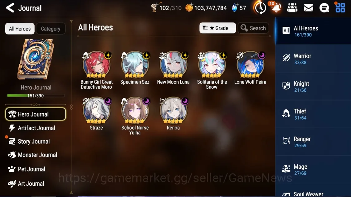 Epic Seven Accounts Starter Global UnVerif|8ML(Bunny Girl Moro,School NYulha,NM Luna,etc)+Full 1