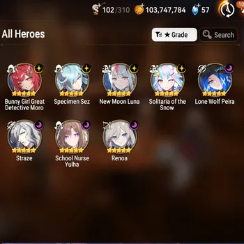 Epic Seven Accounts Starter Global UnVerif|8ML(Bunny Girl Moro,School NYulha,NM Luna,etc)+Full