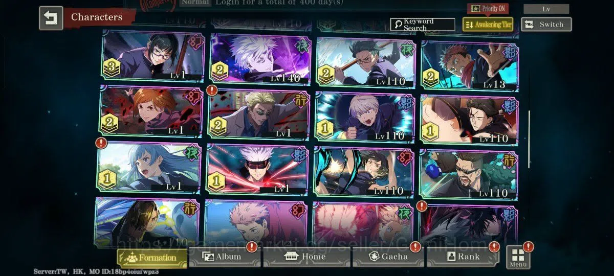 Jujutsu Kaisen: Phantom Parade Accounts Global TW HK | Cube 90k+ | 7 limited 5 soul resona image 5