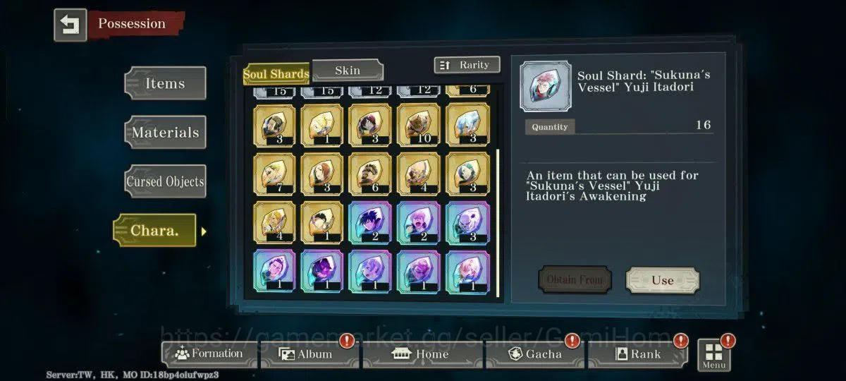 Jujutsu Kaisen: Phantom Parade Accounts Global TW HK | Cube 90k+ | 7 limited 5 soul resona image 7