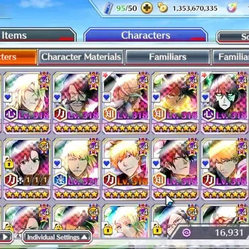 Bleach: Brave Souls Accounts High-End GLOBAL|1,2M BP+Fresh SIDE Story|13