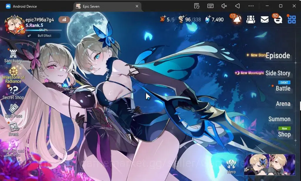 Epic Seven Accounts GLOBAL Unverif|New Era|19 ML(Rhianna and Luciella, image 1