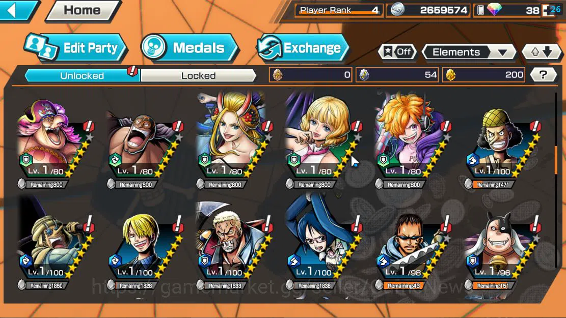 One Piece Bounty Rush Accounts Global|6 EX|4Emperor Teach,5Elder Saturn,FilmZ Zep image 5