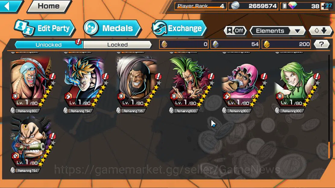 One Piece Bounty Rush Accounts Global|6 EX|4Emperor Teach,5Elder Saturn,FilmZ Zep image 9