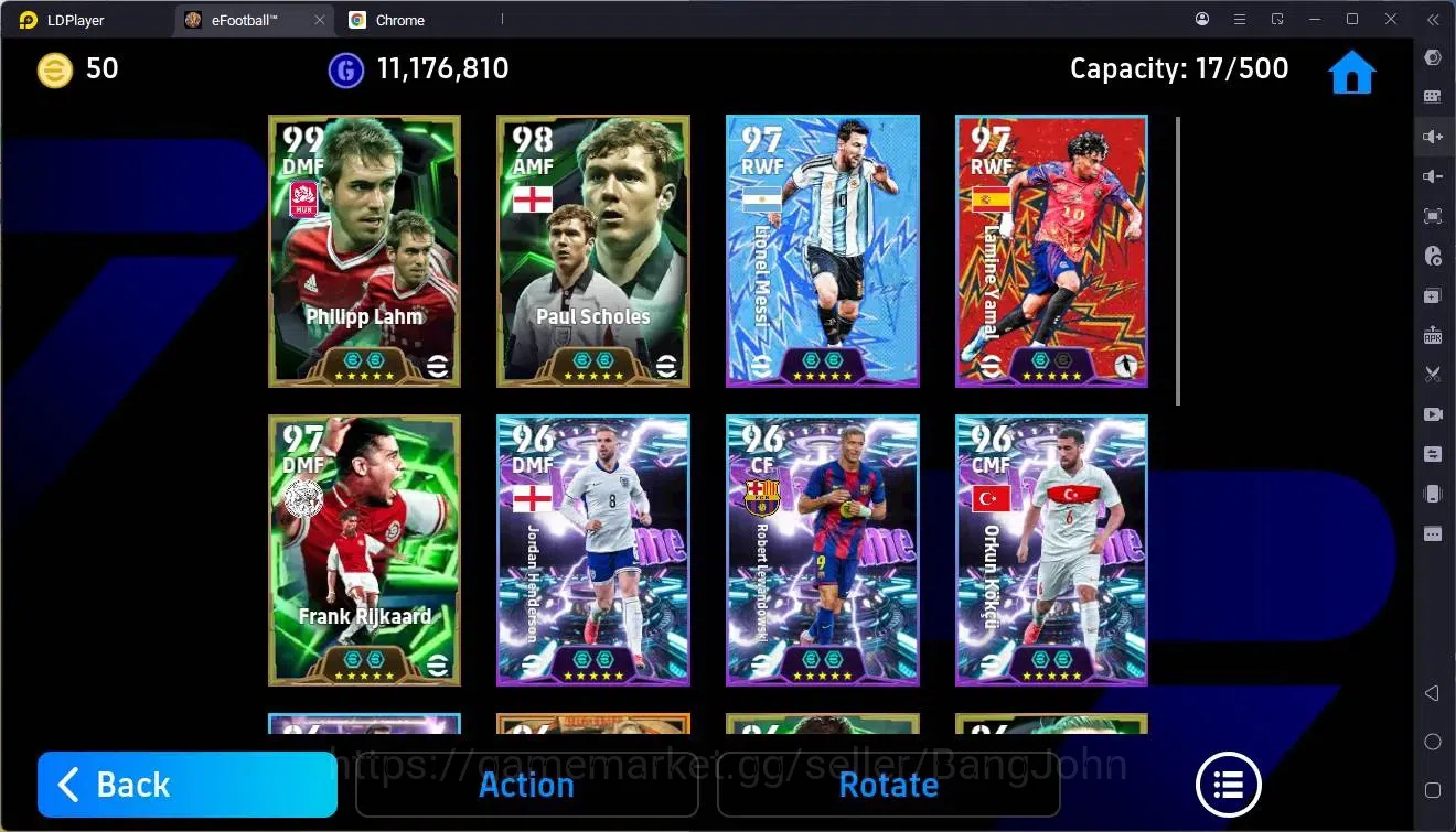 eFootball Accounts High-End Mobile |PW 3158|Bigtime Forlan|Epic Lahm,Scholes,Gerrard,Rijkaard,Bale Etc|SHW Messi,Kökçü,Yamal 4