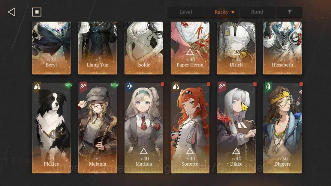 Reverse: 1999 Accounts GLOBAL|Lv40|8(*6Crew)(3Limit)|Beryl,LiangYue,Paper image 3