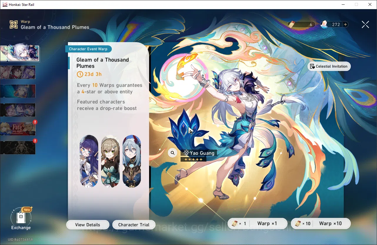 Honkai Star Rail Accounts ASIA | TL 54 | 5 Limit | Yao Guang+Sign | Evernihg image 11