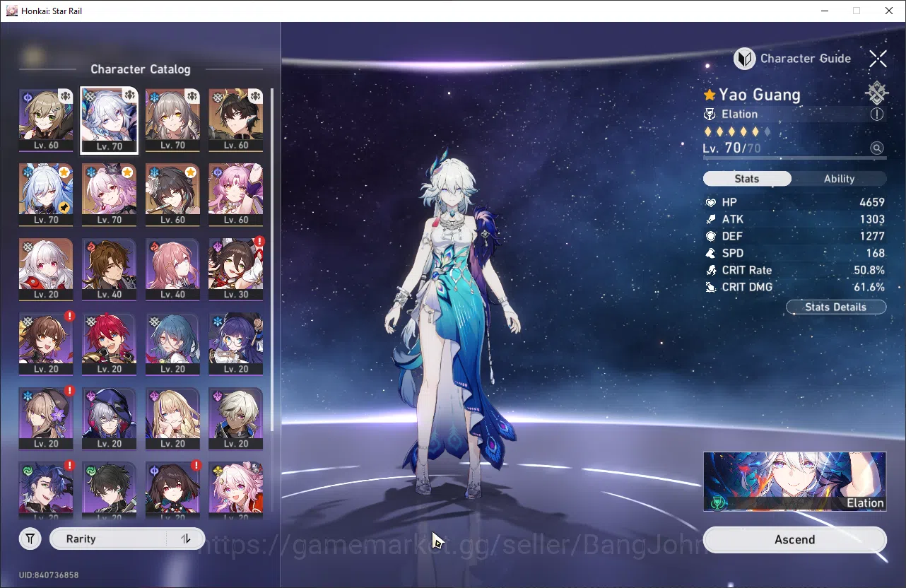 Honkai Star Rail Accounts ASIA | TL 54 | 5 Limit | Yao Guang+Sign | Evernihg image 2