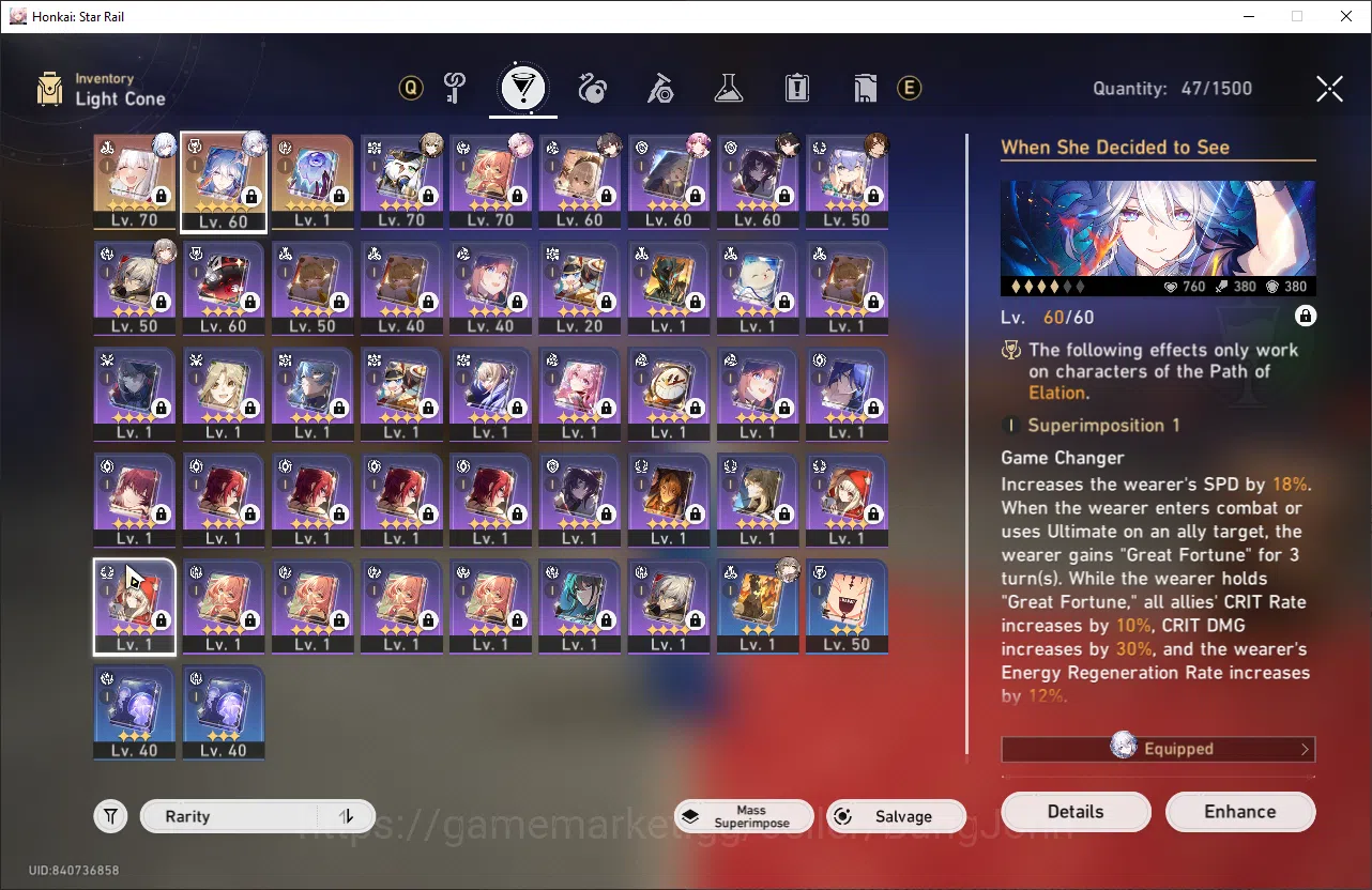 Honkai Star Rail Accounts ASIA | TL 54 | 5 Limit | Yao Guang+Sign | Evernihg image 3