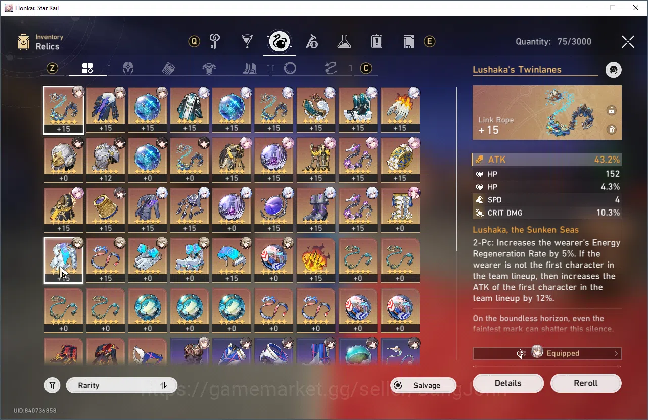 Honkai Star Rail Accounts ASIA | TL 54 | 5 Limit | Yao Guang+Sign | Evernihg image 5
