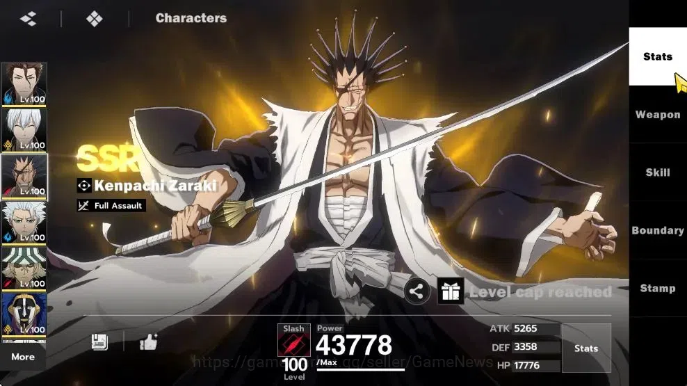 BLEACH: Soul Resonance Accounts NuverseSEA|LV 77|15 SSR [AizenB1,ToshiroB1,Gin,May image 10
