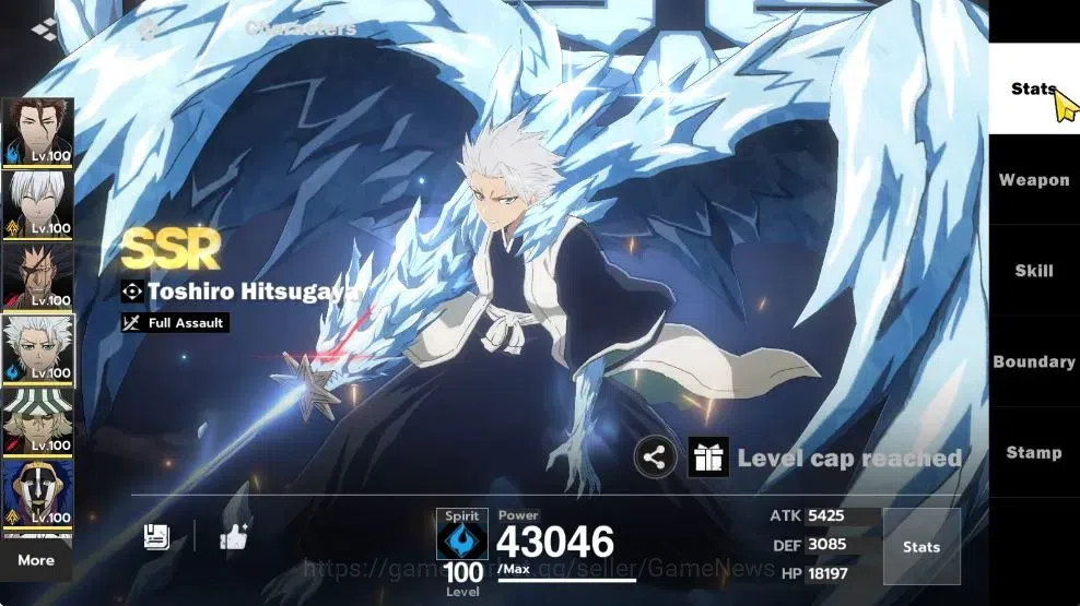 BLEACH: Soul Resonance Accounts NuverseSEA|LV 77|15 SSR [AizenB1,ToshiroB1,Gin,May image 13