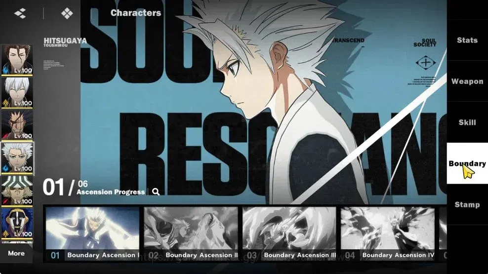 BLEACH: Soul Resonance Accounts NuverseSEA|LV 77|15 SSR [AizenB1,ToshiroB1,Gin,May image 15