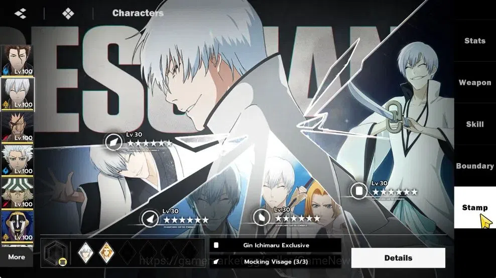 BLEACH: Soul Resonance Accounts NuverseSEA|LV 77|15 SSR [AizenB1,ToshiroB1,Gin,May image 9