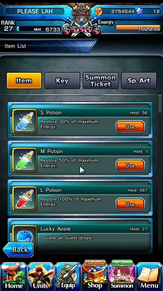 Grand Summoners Accounts Mid-Game Global|Rank 27|7 Ascend 2 TW|(DL Rimuru,DLS Rimuru)+TW,2x Diablo,Shuna,CF Milim,Canaria,G 2
