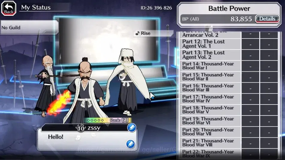 Bleach: Brave Souls Accounts [GLOBAL]20K Orbs+Fresh All Story|Lv200(TYBW24 Byak image 5