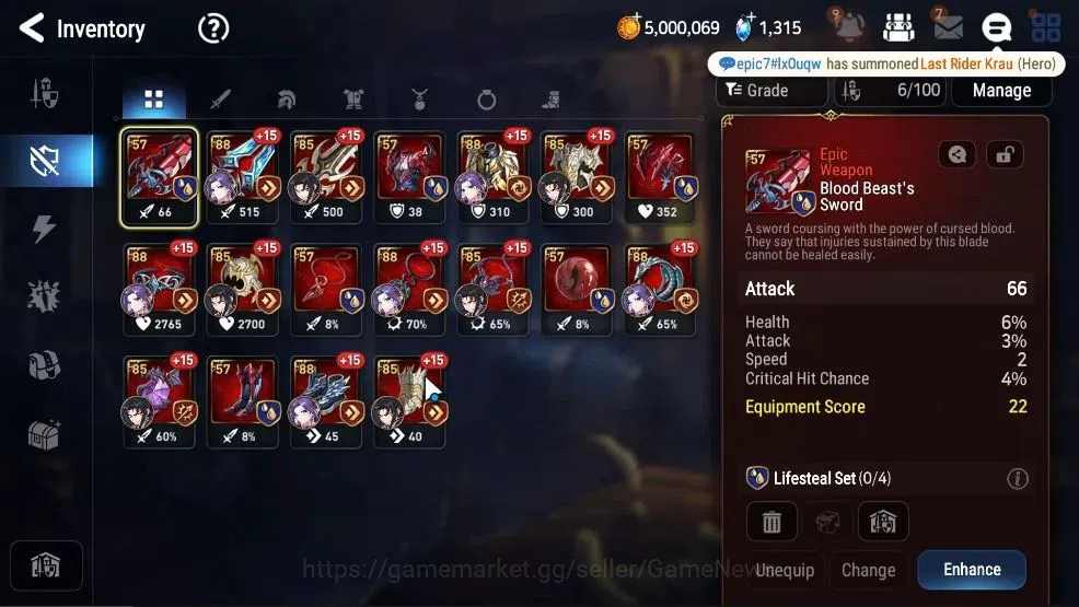 Epic Seven Accounts GLOBAL UnVerif|New Era|2 ML(Rhiana&Luciel,BW ISeri image 12