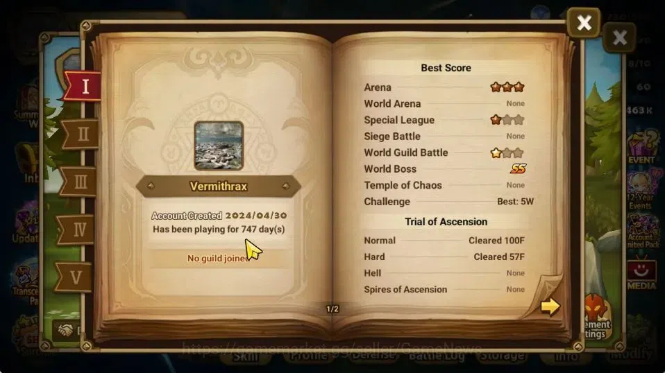 Summoners War: Sky Arena Accounts GLOBAL Lv 69|1 LD[Geldnir]|22 Total NB5[Leo,Xing Z image 3