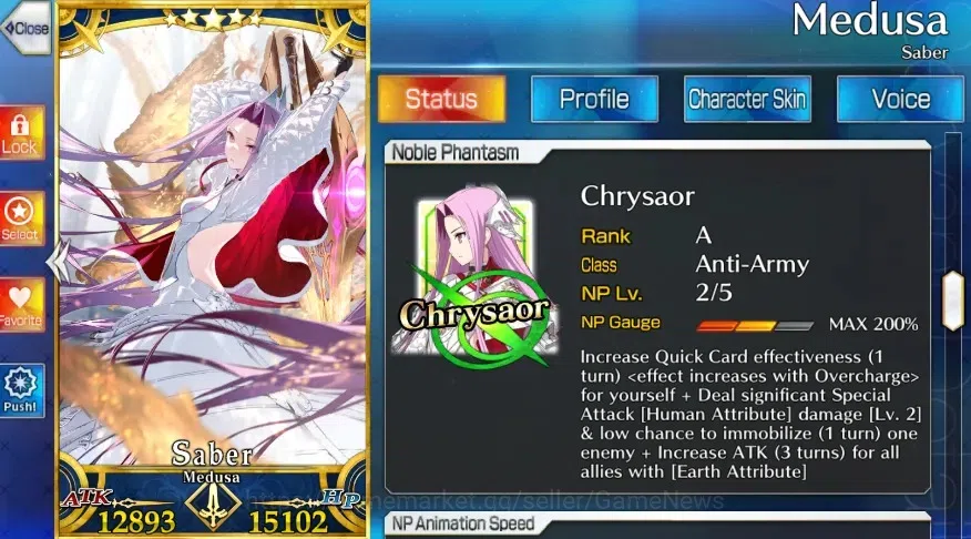 Fate-Grand Order Accounts NA Lv 98|8 limited ssr| Medusa(saberNP2), Draco, S image 2