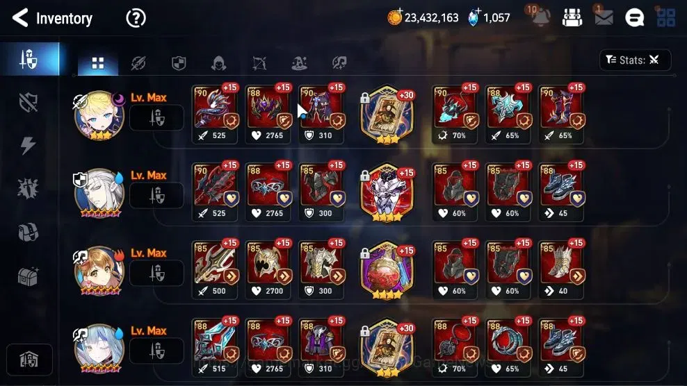 Epic Seven Accounts High-End GLOBAL UnVerif|NewEra|8 ML(Belian,ZIO,Dark Corverus,Etc)+Setsuka,Saria,landy,Etc|AUTO W 16