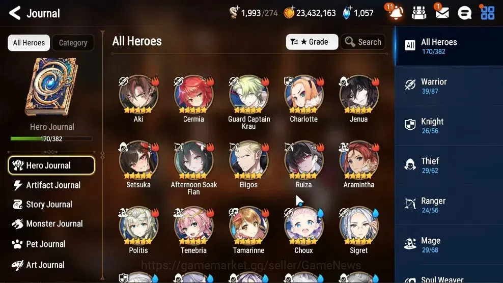Epic Seven Accounts High-End GLOBAL UnVerif|NewEra|8 ML(Belian,ZIO,Dark Corverus,Etc)+Setsuka,Saria,landy,Etc|AUTO W 7