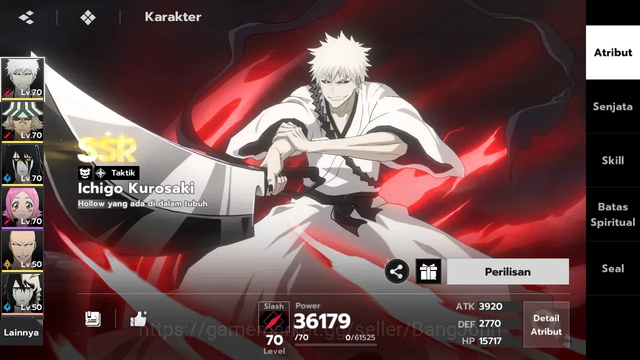 BLEACH: Soul Resonance Accounts Nuverse SEA | Lvl 54 | 5 SSR Seal 2 (Ulquiora 1/6, White Ichigo, Urahara 1/6, Ikkaku 17