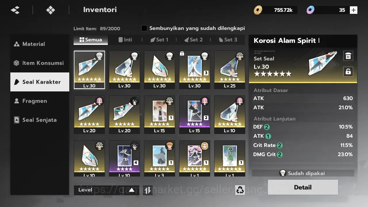BLEACH: Soul Resonance Accounts Nuverse SEA | Lvl 54 | 5 SSR Seal 2 (Ulquiora 1/6, White Ichigo, Urahara 1/6, Ikkaku 5